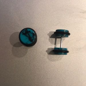 Faux plug earrings